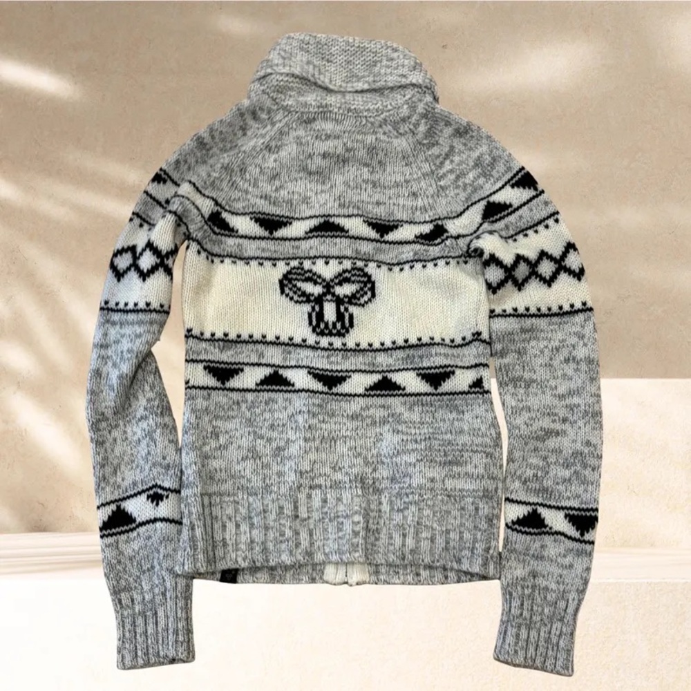 TNA Gray and Black Patterned Women's Cardigan - Picture 6 of 7